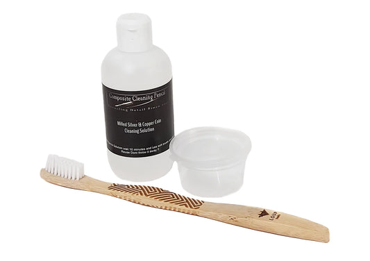 Milled Silver & Copper Coin Cleaning Solution