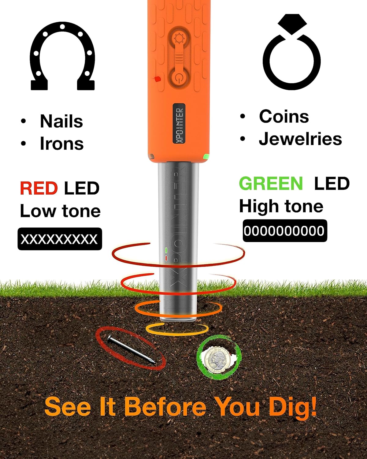 Quest XPointer Max Pinpointer with Magic Holster