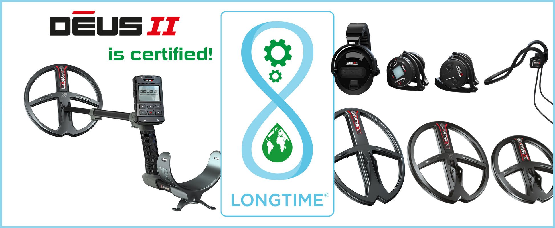 XP Metal detector with certification text and additional equipment 