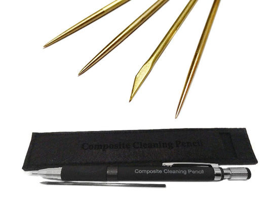 Composite Cleaning Pencil with Fine Detail Brass Attachments